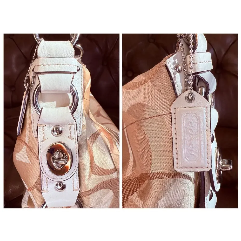 Vintage Y2K Coach Carly Optic Signature Canvas Hobo Bag 11960